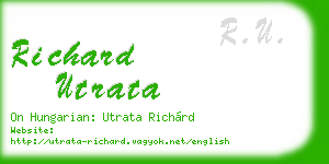richard utrata business card